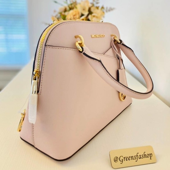 Michael Kors Medium Dome Satchel Crossbody Powder blush - Picture 6 of 11